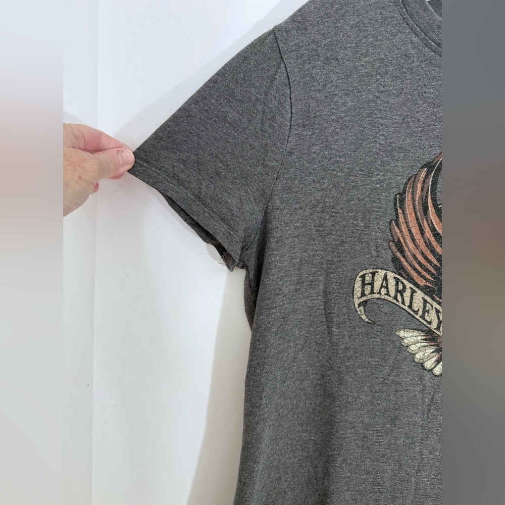 Harley-Davidson “Live To Ride Ride To Live” Grey Short Sleeve T-Shirt Size Small - Picture 3 of 10
